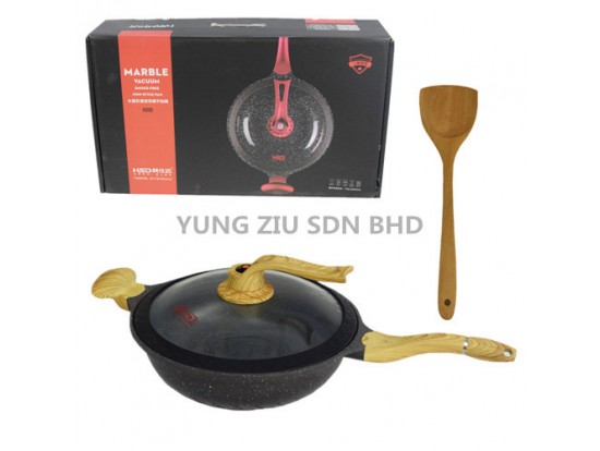 HSD-LV001#32CM MARBLE NON STICK PAN(HSD)